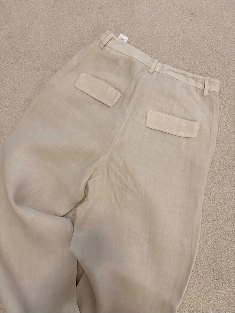 Women Zara 100% Linen Pants